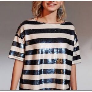 NWOT boho Oversized Sequin Pullover Blouse